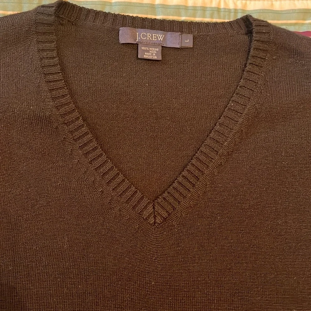 EUC J. Crew Merino wool V-neck sweater